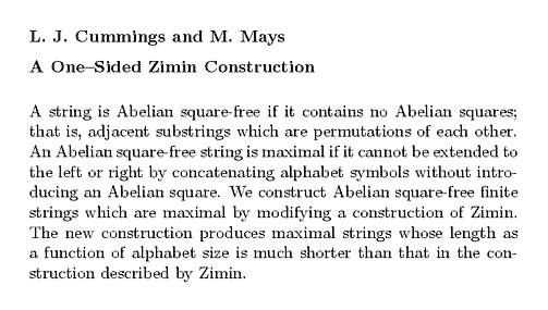 Plain TeX source file for the abstract.