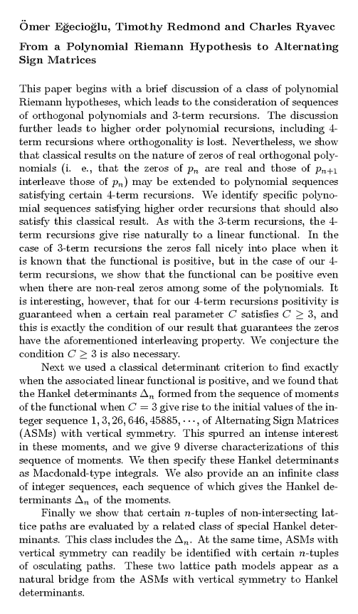 Plain TeX source file for the abstract.