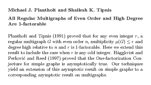 Plain TeX source file for the abstract.