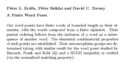 Plain TeX source file for the abstract.