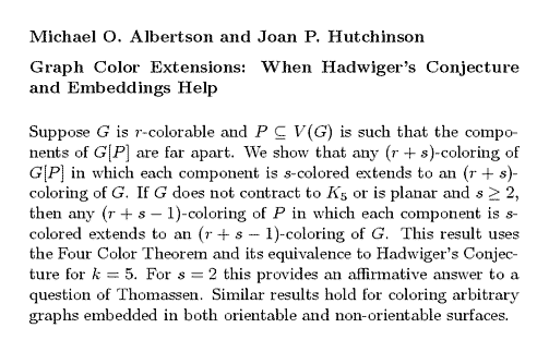 Plain TeX source file for the abstract.