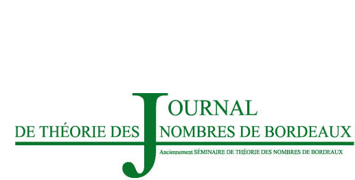 Journal de Théorie des Nombres de Bordeaux